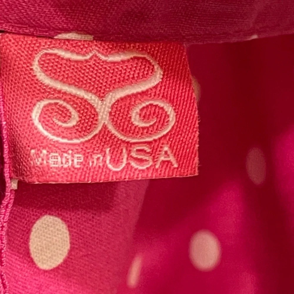 NWT Simply Savvy Co. Pink Dotted Apron Ruffles Bib Tie Back Cotton OSFM